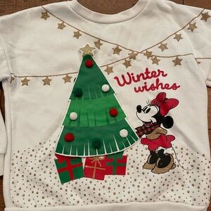 Disney at Primark Winter Wishes Minnie and Mickey Kids Holiday Sweatshirt 6-7